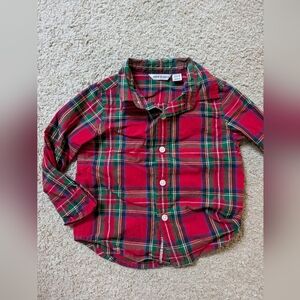 Janie Jack plaid dress shirt Red 12-18m